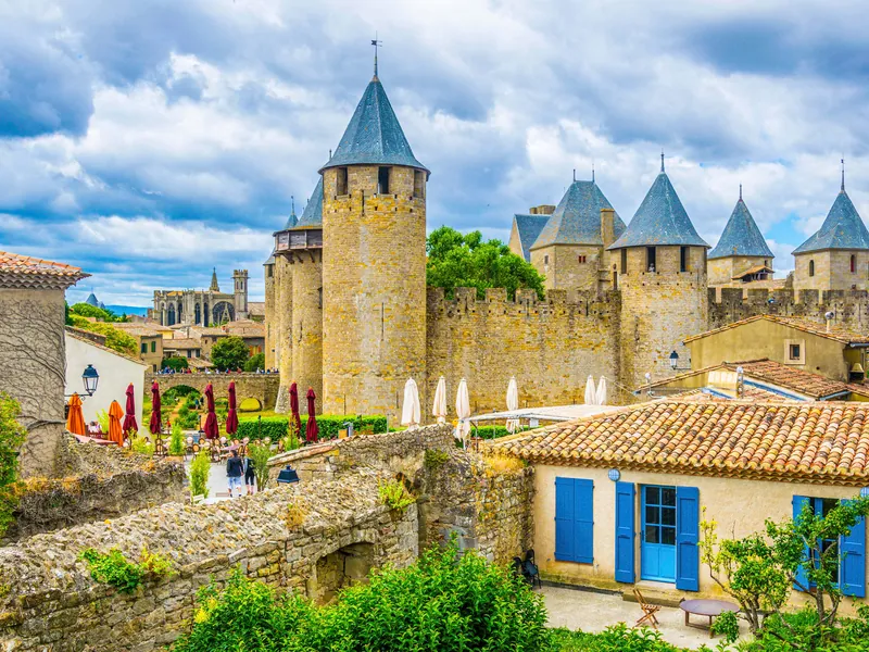 Medieval streets of Carcassonne
